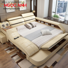 Giường ngủ massage thông minh nhiều chức năng, Model GIM-F300X Vàng
