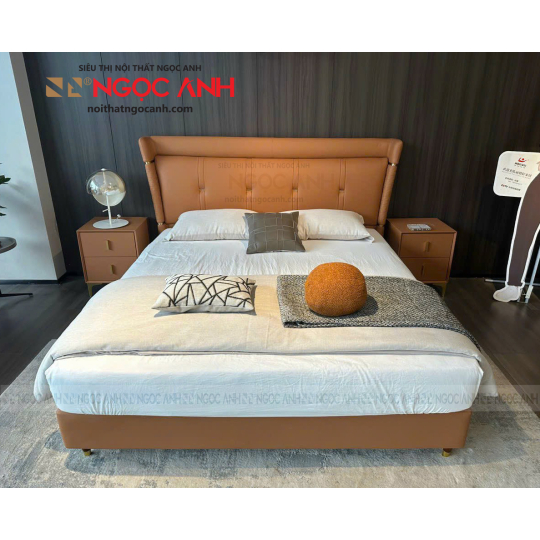 Giường ngủ da đẹp, có độ bền và đảm bảo độ thoải mái, Model GI_94NMI