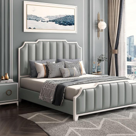 Giường ngủ Fidelia phong cách Bắc Âu, GKD-002 màu Xám