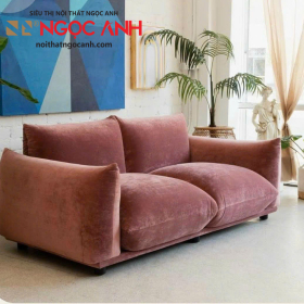 Ghế sofa nhung mang lại cảm giác mềm mại và thoải mái, Model W8QXS